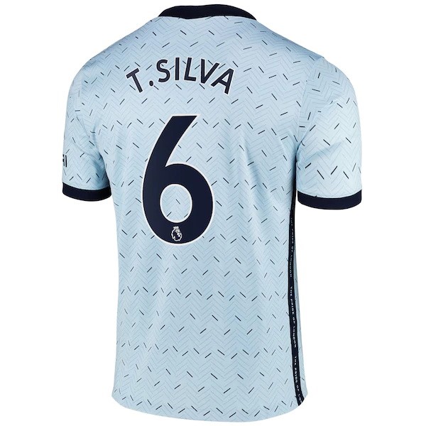 Camiseta Chelsea NO.6 T. Silva Replica Segunda Ropa 2020/21 Azul